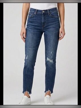 Pistola Audrey Mid-Rise Skinny Crop Jeans in Limitless - Size 26 (NWT) Raw Edge